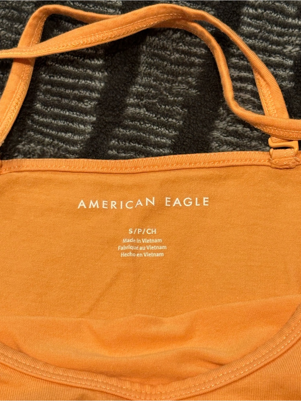 American Eagle Outfitters Orange Crisscross Strap Crop Tank - Picture 3 of 4